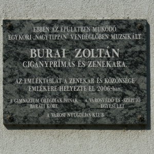 Burai Zoltán emléktáblája