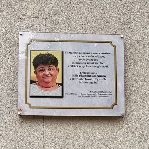 Oláh Józsefné Marina-emléktábla