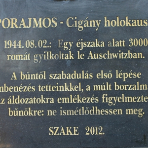 Szalonna, Porajmos - Roma holokauszt emléktábla